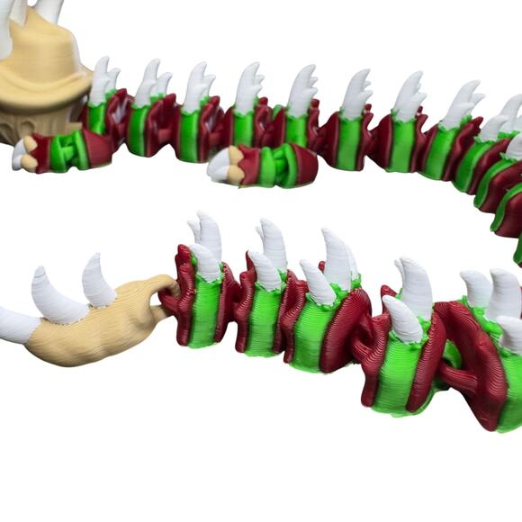 3D Printed Freddy Krueger Dragon 13" Halloween Dragon Fidget Toy - Picture 7 of 7